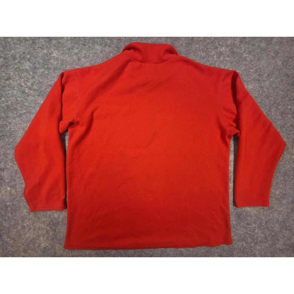 The North Face Mens Red Quarter Zip Fleece Pullover A579 Size XL
